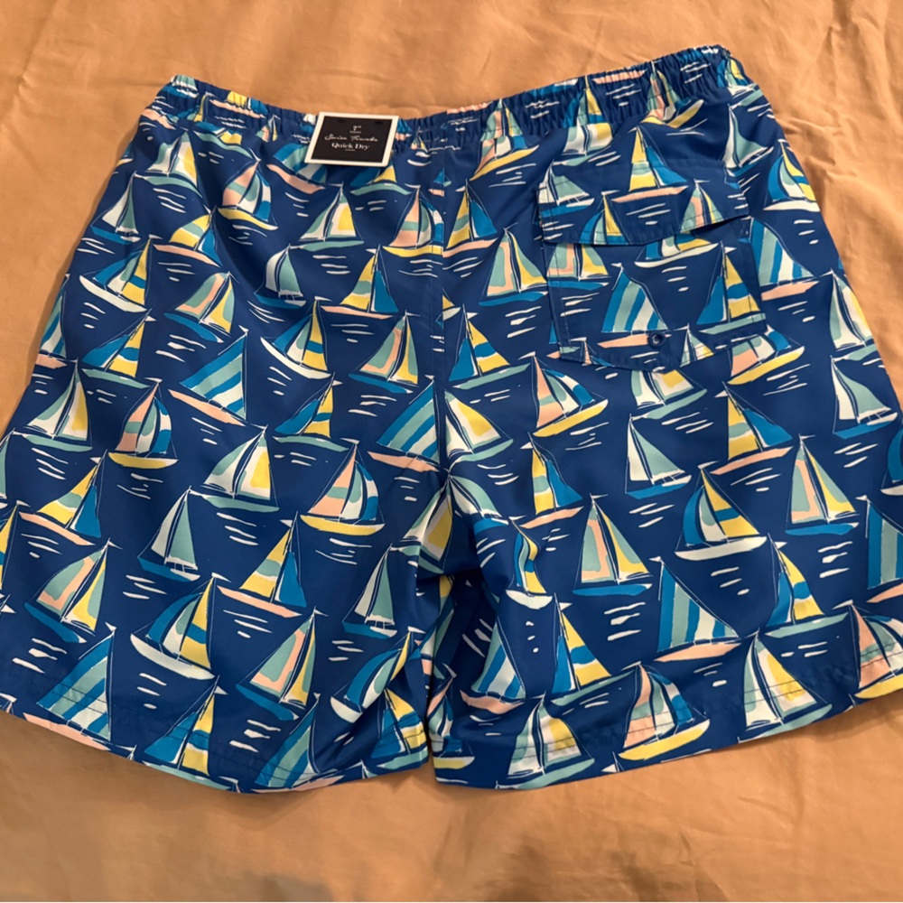 Club Room Multicolor Sailboat Print Shorts
